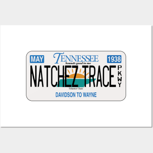 Natchez Trace Parkway, Tennessee license plate Posters and Art